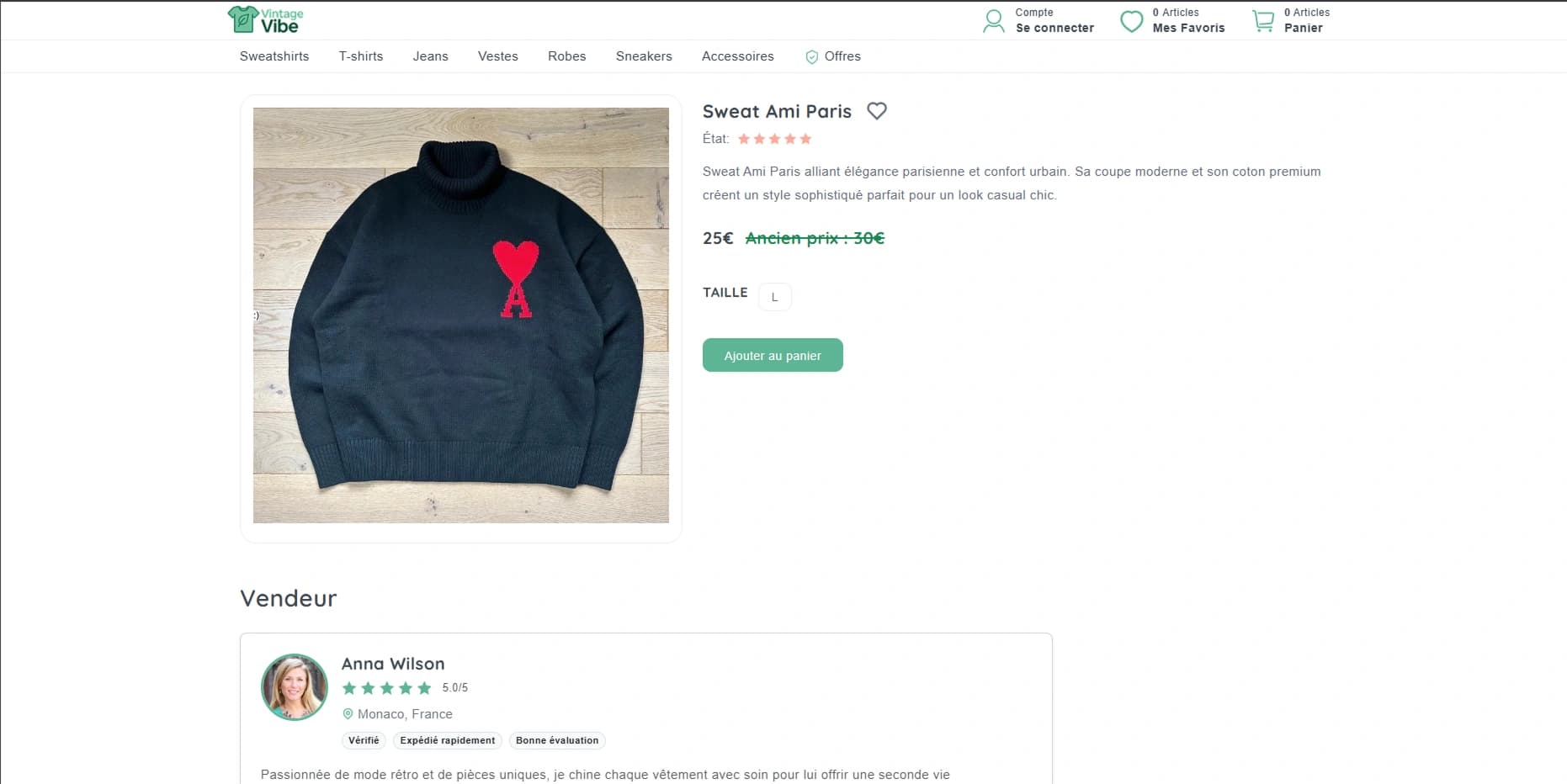 Maquette Friperie - Page catalogue