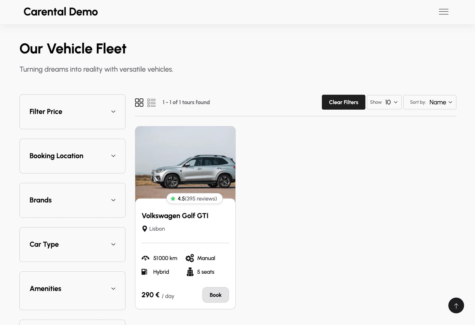 Maquette Automobile - Page catalogue