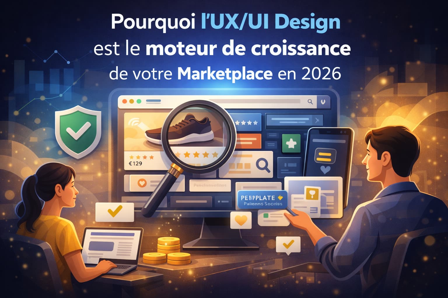 Image de l'article : Porque é que o Design UX/UI é o motor de crescimento do seu Marketplace em 2026