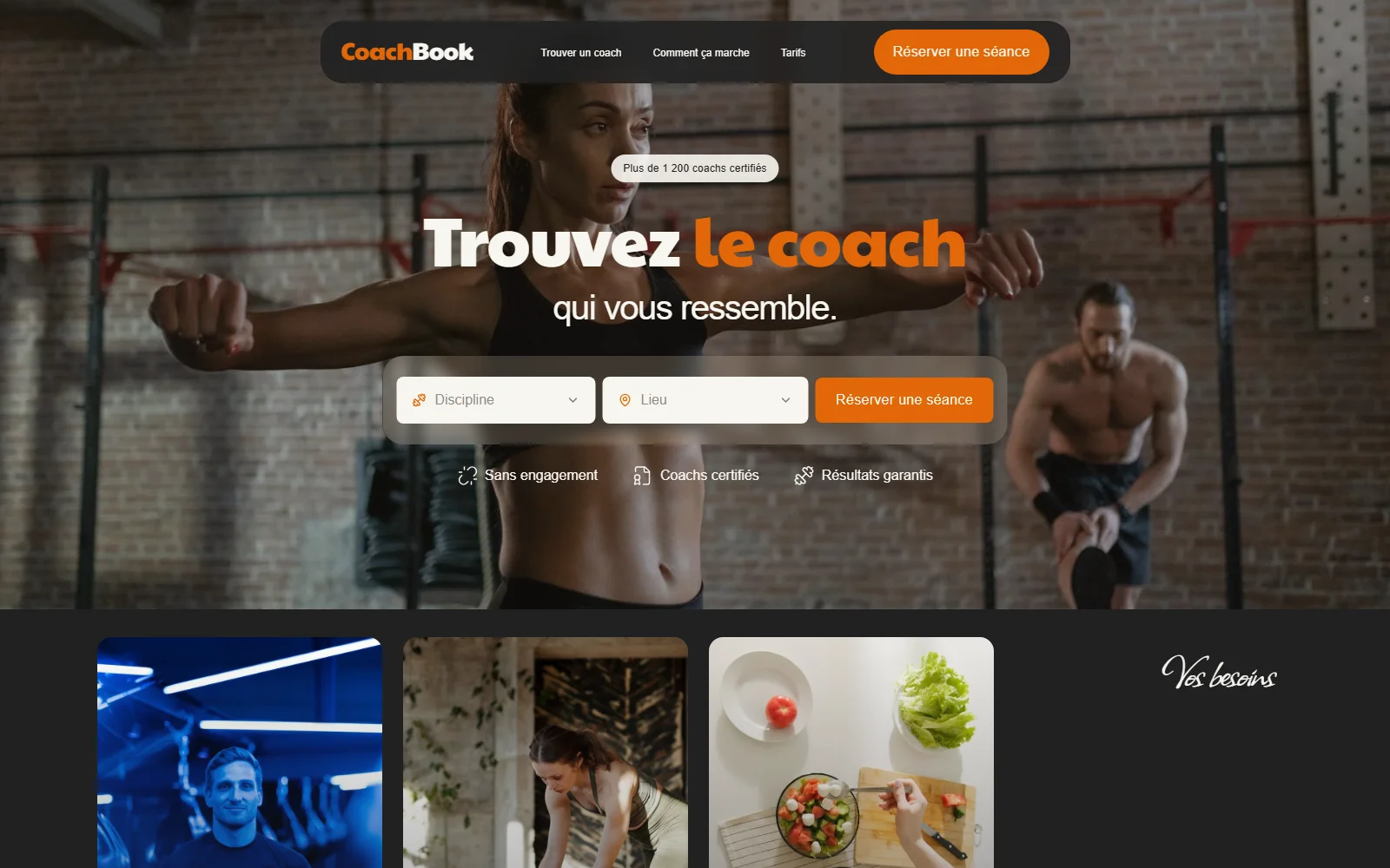 Maquette Coach Sportif - Nos Maquettes de Marketplace