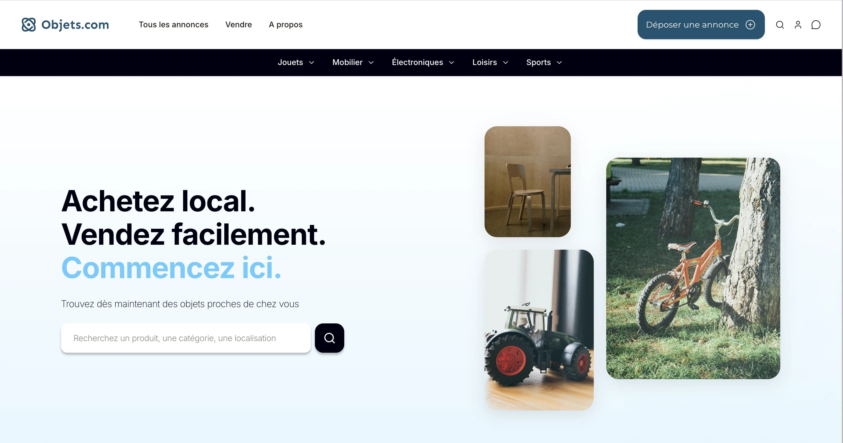 Maquette Petites Annonces - Page accueil