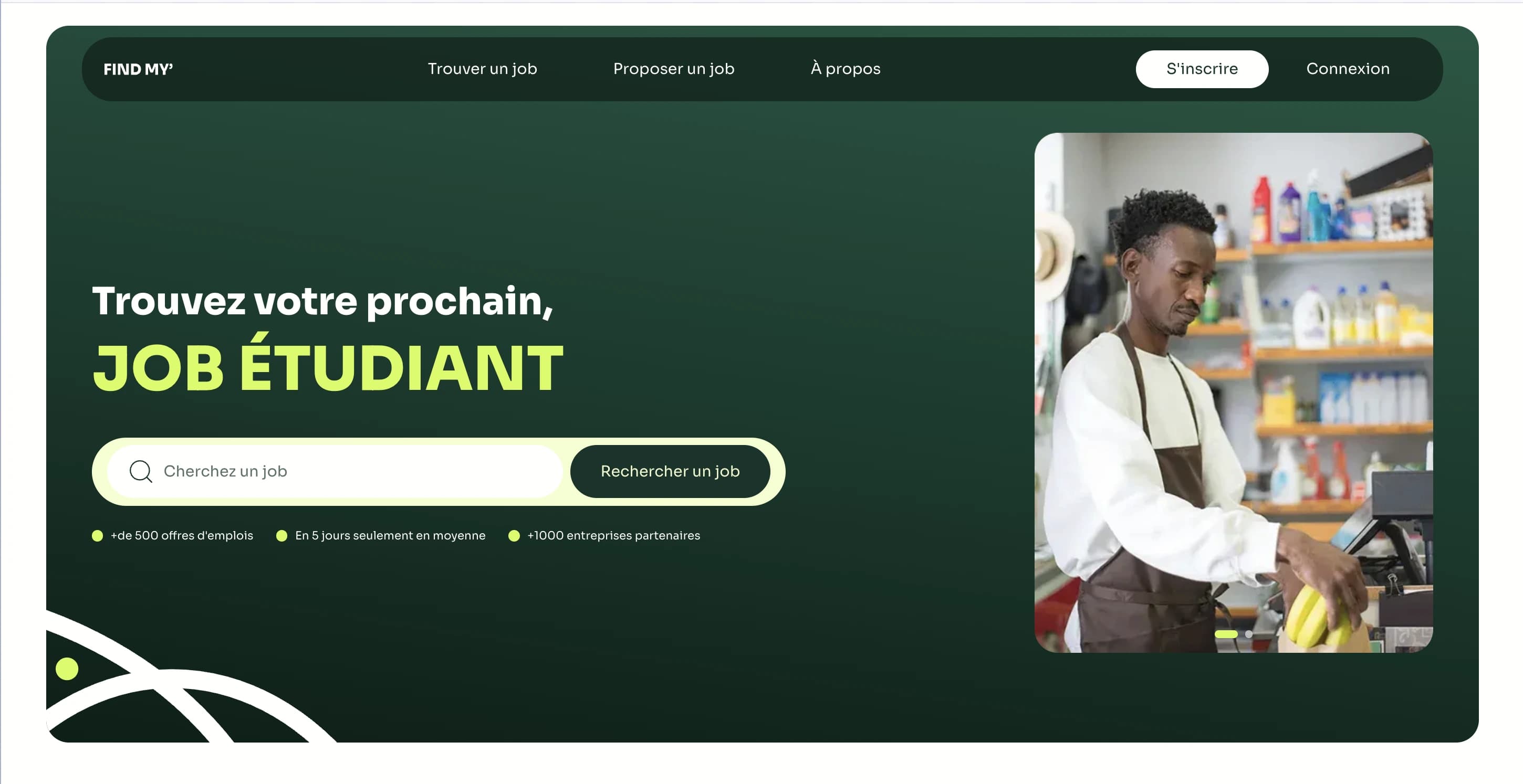 Maquette Job Board - Page accueil